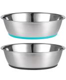 PEGGY11 Lightweight Stainless Steel Cat Dog Bowls - 2 Pack 0.75L 0.75L Grey - Buy Online on GoSupps.com