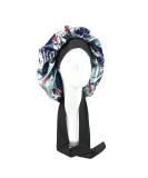 Silk Hair Bonnet for Women Green Flower Satin Cap for Sleeping, Bathing, and Curly Hair Protection - Buy Online on GoSupps.com