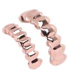 Alloy Hip Hop False Teeth Set - Upper & Lower Rose Gold Teeth for Halloween Parties & Fashion Shows - Buy Online on GoSupps.com