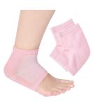 Shop Heel Socks for Plantar Fasciitis Pain Relief | Gel Compression Bandage for Ankle Pain | Open Toe Comfort - Pink - Buy Online on GoSupps.com