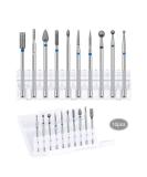 10 pieces of professional diamond bits for nail cutter grinding body set for manicure nail care removing nail skin kit alloyed tungsten steel bits (03) - Buy Online on GoSupps.com