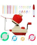 Yarn Ball Winder and Swift Combo Set with Bonus Accessories - Easy Installation for Yarn Storage | 1 Pcs Scissors, 20 Stitch Knitting Needles, 4 Size Pompom Maker Included (26) - Buy Online on GoSupps.com