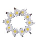 Yueton 10pcs Little Daisy Flower Hair Clips - White | Bride Head-wear Bobby Pin Alligator Clip Barrettes for Women - Buy Online on GoSupps.com