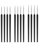 Shop Dadabig 12-Piece Professional Nail Art Brush Set Detailed Nail Design Tools for Women | 3 Sizes Black | Perfect for Nail Studios & Artists - Buy Online on GoSupps.com