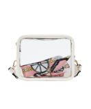 PVC Clear Crossbody Bag - Stadium Approved Shoulder Purse for Women - White - Buy Online on GoSupps.com