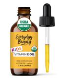 Organic Vitamin E Oil - Nourishing Baby Massage Oil for Dry Skin | Fragrance Free & All Natural | Lightweight Unscented Blend | 1 fl oz Glass Bottle with Dropper - Buy Online on GoSupps.com