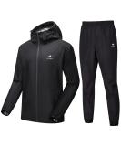 HOTSUIT Sauna Suit for Men Weight Loss Sweat Suit Boxing Exercise Sweat Sauna Jacket Pants Black X-Large - Buy Online on GoSupps.com