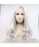 Xiweiya Synthetic Hair Wig - Heat Resistant Wavy Silver Grey | International Shipping Available - Buy Online on GoSupps.com