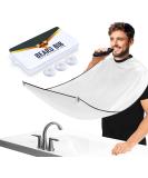 Leaflai Beard Apron - Waterproof Beard Bib with Suction Cups | Ultimate Beard Care Gift for Men in White - Buy Online on GoSupps.com