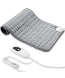 haoxuandianzi Heating Electric Pad for Back, Shoulders, Abdomen, Legs, Arms, Electric Fast Heat Pad with Heat Settings, Auto Shut Off (12" x 24''), Silver Gray - Buy Online on GoSupps.com