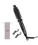 LOVANI Mini Travel Hair Curling Iron Brush - Dual Voltage 3-in-1 Ceramic Ionic Curler for Short Hair with Anti-Scald Protection & Travel Bag - Buy Online on GoSupps.com