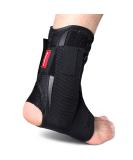 Kuangmi Adjustable Ankle Brace Stabilizer for Sports - Medium Size | Protects Sprained Ankle, Ligament Damage & Aids in Injury Recovery - Buy Online on GoSupps.com