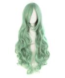 MapofBeauty 32 Long Celadon Green Spiral Curly Cosplay Wig - Perfect for Costumes & Special Occasions | International Shipping Available - Buy Online on GoSupps.com