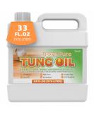 33 Fl Oz Pure Tung Oil - Waterproof Wood Finish for Food Safe Sealing & Protection | Strengthen Your Wood Projects - Buy Online on GoSupps.com