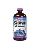 Bluebonnet Nutrition Liquid Calcium Magnesium Citrate Plus Vitamin D3 Natural Blueberry Flavor 16 fl oz (472 ml) - Buy Online on GoSupps.com