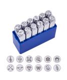 Benecreat 12 Pack Nature Theme Metal Punch Stamps in Stamping Tool Case - 6mm Design Stamp Set for Metal, Jewelry, Leather, Wood - Hard Carbon Steel - Buy Online on GoSupps.com