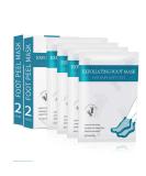 Foot Mask - 4 Pairs Peeling & Moisturizing Socks for Dry Cracked Feet | Spa Treatment for Men & Women | Gentle Corn Removal - Buy Online on GoSupps.com
