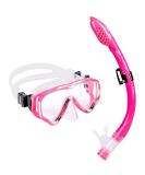 Phitnis Kids Snorkel Set - Dry Top Mask for Boys and Girls (Pink) | Anti-Fog, Anti-Leak Snorkeling Gear for Children Ages 4-12 - Buy Online on GoSupps.com