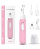 DIKTOYOU 2 in 1 Rechargeable Ear and Nose Hair Trimmer for Women Painless Nose Trimmer USB Electric IPX7 Waterproof Eyebrow Facial Hair Removal Nose Grooming Garget Easy Cleansing Pink - Buy Online on GoSupps.com
