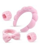 Shop Pink Hair Band for Spa & Skin Care | Terry Fabric Headband for Washing Yoga & Sports - Buy Online on GoSupps.com