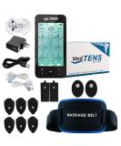 Rechargeable Tens Unit Muscle Stimulator for Back Neck & Shoulder Pain Relief | 24 Massage Modes Electrotherapy Device - Buy Online on GoSupps.com