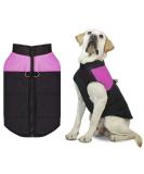 Warm Waterproof Dog Coat for Small & Medium Dogs - Pink Winter Jacket with D-Ring - Buy Online on GoSupps.com