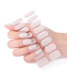 Beautfave Grey White Gel Nail Strips 16Pcs - Waterproof Adhesive Nail Wraps with File - UV/LED Lamp Required - Buy Online on GoSupps.com