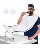 Menfeng Hair & Beard Bib with Two Hooks - Beard Hair Catcher for Sink - Family's Beard Apron for Shaving & Hair Clippings - White - Buy Online on GoSupps.com