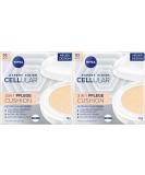 Nivea Cellular Expert Finish 3in1 Care Cushion Foundation for Medium Skin Tones - Hyaluron & Collagen Booster SPF 15 Moisturizing Makeup Pack of 2 - International Shipping Available - Buy Online on GoSupps.com