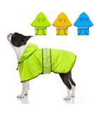 Weesiber Reflective Waterproof Dog Rain Coat | Adjustable Light Pet Jacket with Hood for Small to Large Dogs - S Green - Buy Online on GoSupps.com