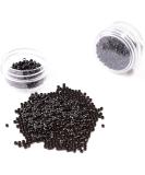 Vlasy Silicone Lined Nano Rings Beads for Nano Tip Hair Extensions Micro Nano Beads (200pcs Black) 200 Count (Pack of 1) Black - Buy Online on GoSupps.com