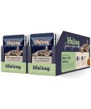 Amazon Brand: Lifelong Grain-Free Wet Food for Adult Cats Meat Selection in Jelly 4.76 kg 56 Packs of 85g - Buy Online on GoSupps.com
