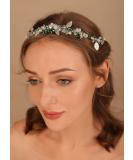 Denifery Rhinestone Green Crystal Wedding Hair Vine Headband - Blue Bridal Accessories for Women - Buy Online on GoSupps.com