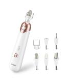 POLAMD Cordless Manicure & Pedicure Set | Rechargeable Electric Nail File | 5-Speed LED Light | Home Nail Drill for Cuticles | White - Buy Online on GoSupps.com