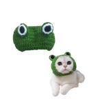 KRISMYA Pet Costume Hat/Cosplay Cap Cat Dog Hats Handmade Knitted Woolen Yarn Cute Cartoon Frog Hat for Pet Kitten Puppy Birthday Christmas and Halloween - Buy Online on GoSupps.com