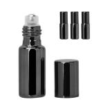 3PC Set of 5ml Black Glass Roll-On Bottles | Refillable Perfume & Essential Oil Scooters - Portable & Professional - Buy Online on GoSupps.com