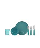 Mepal 6-Part Children's Dishes Set - BPA-Free Dishwasher Safe - Deep Turquoise MIO Collection - Buy Online on GoSupps.com