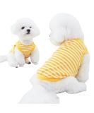 Winmany Dog Striped T-Shirt Pet Cat Summer Sleeveless Basic Vest Tank Top Puppy Soft Spring Fall Apparel Clothes for Small Medium Dogs Cats (1 Yellow L) L Yellow 1 - Buy Online on GoSupps.com