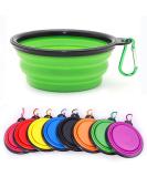 Buy Collaborative Dog Bowl & Collapsible Water Bowl for Cats & Dogs - Portable 350ml Green Bowl with Carabiner - Buy Online on GoSupps.com