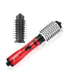 Hot Air Brush Styler & Dryer - 2-in-1 Rotating Hair Curler for Salon-Quality Curls at Home - Stylish Red Design - Buy Online on GoSupps.com