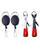 HIBD Fishing Quick Knot Tying Tool - Stainless Steel 4 in 1 Tool with Fly Line Clippers, Hook Sharpener, and Zinger Retractor - 2 Sets (Silver and Black Body with Red Grips) - Buy Online on GoSupps.com