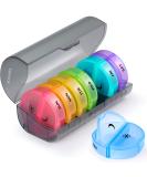 Weekly Pill Organizer 7 Day 2 Times a Day Sukuos Large Daily Pill Cases for PillsVitaminFish OilSupplements (Black Box) - Buy Online on GoSupps.com