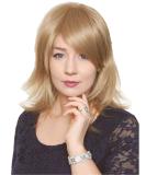 Prettyland C340 Medium Length Wig - Silky Straight Layered Cut with Slanted Bangs in Brown & Dark Blonde - International Shipping Available - Buy Online on GoSupps.com