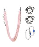 SKYPHAROS Aerial Silks Yoga Swing Set - 5.5 Yards Kit for Fitness & Dance | Anti-Gravity Hammock in Tender Pink Nylon Tricot Fabric - Buy Online on GoSupps.com