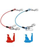 Buy Mi Metty Strap-On Dog Car Leash - Bite-Proof Steel Wire 24 inch/60 cm Red+Blue - Perfect for All Dogs - International Shipping Available - Buy Online on GoSupps.com