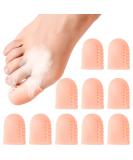 10-Pack Silicone Big Toe Caps - Breathable Gel Toe Pads for Blisters & Calluses | Unisex Toe Protection - Buy Online on GoSupps.com
