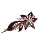 Lurrose Red Crystal Antique Flower Hair Clips Elegant Hair Accessories for Women - Buy Online on GoSupps.com