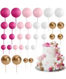 Astaron 32-Piece Pink Gold Cake Topper Set | Mini Balloons & Rabbit Decorations for Weddings Baby Parties & Birthdays - Buy Online on GoSupps.com