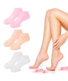 BUSOHA Silicone Socks for Dry Cracked Feet - 3 Pairs Moisturizing Foot Spa Socks for Women in 3 Colors - Buy Online on GoSupps.com