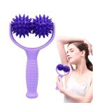 Massage Balls Scooter & Roller - Self-Massage Tool for Back Legs Feet & Muscle Pain Relief - Purple - Buy Online on GoSupps.com